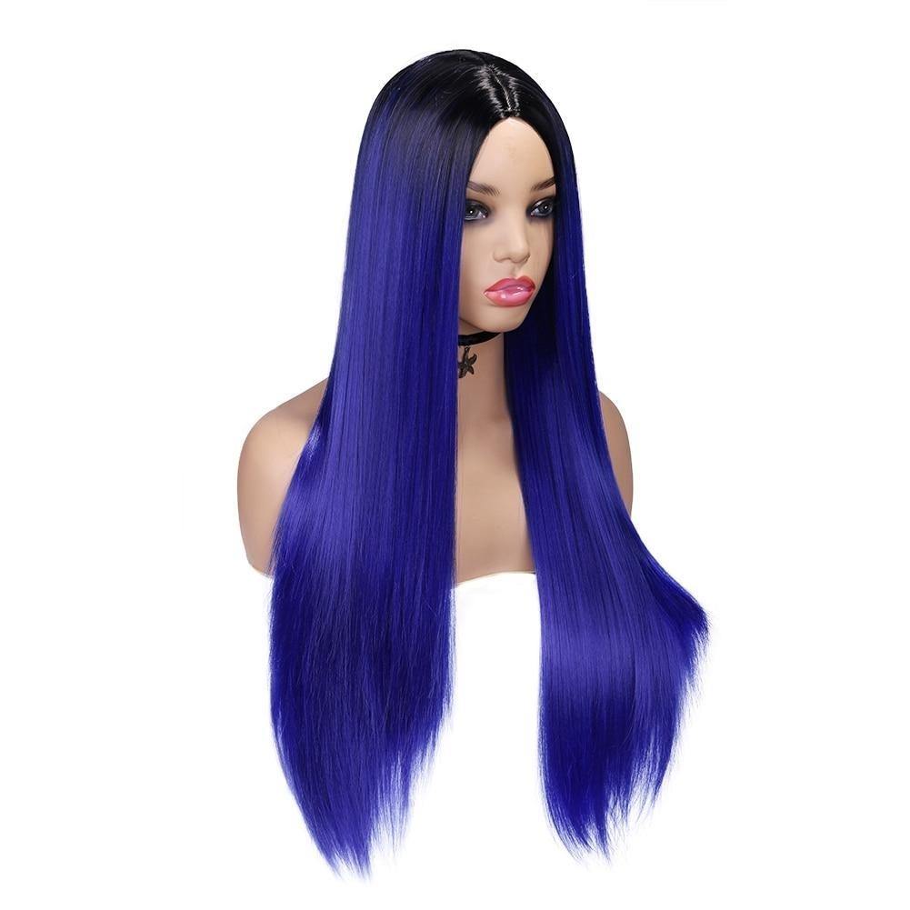 Perruque Bleue Longue | Perruque-Club