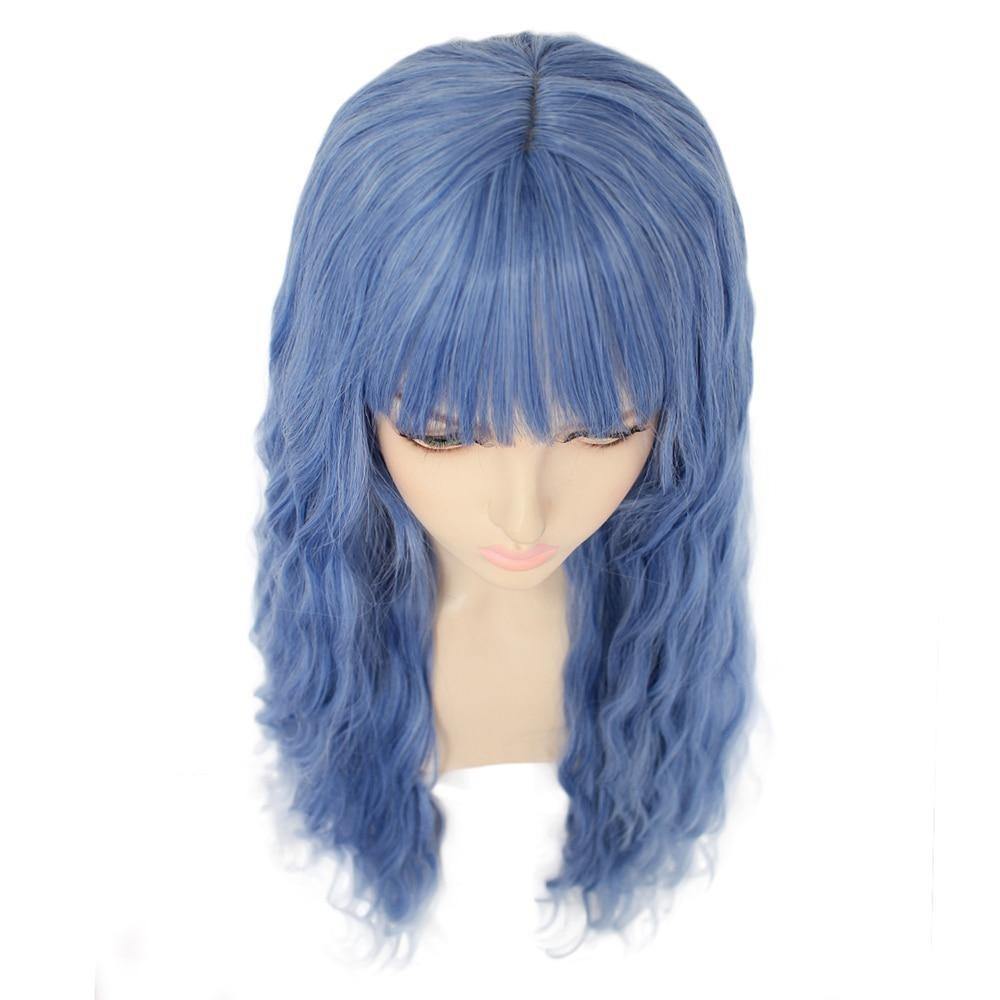 Perruque Deep Wave bleue