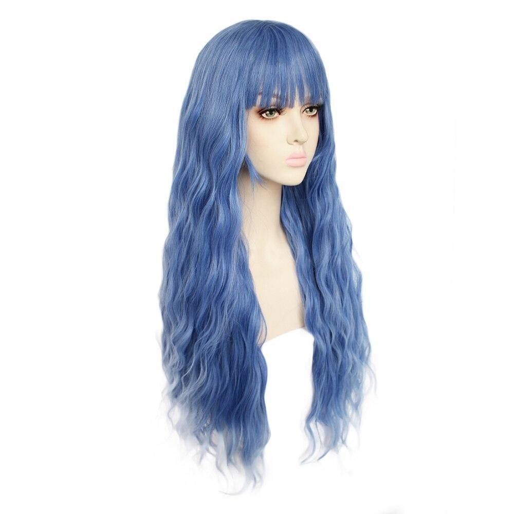 Perruque Deep Wave bleu