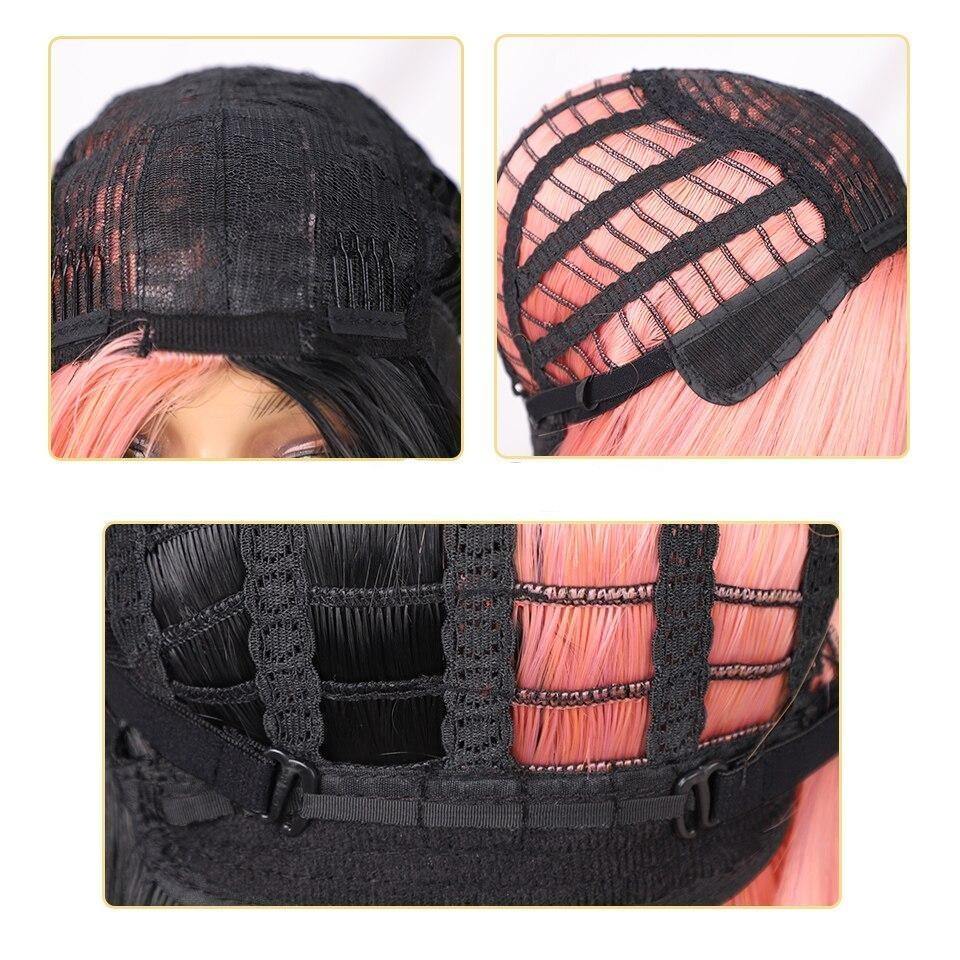 Perruque Rose et Noir