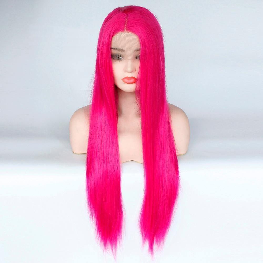 Perruque Rose Fluo Femme