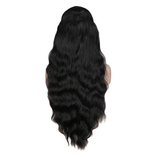 Perruque Cheveux Long Noir Femme 