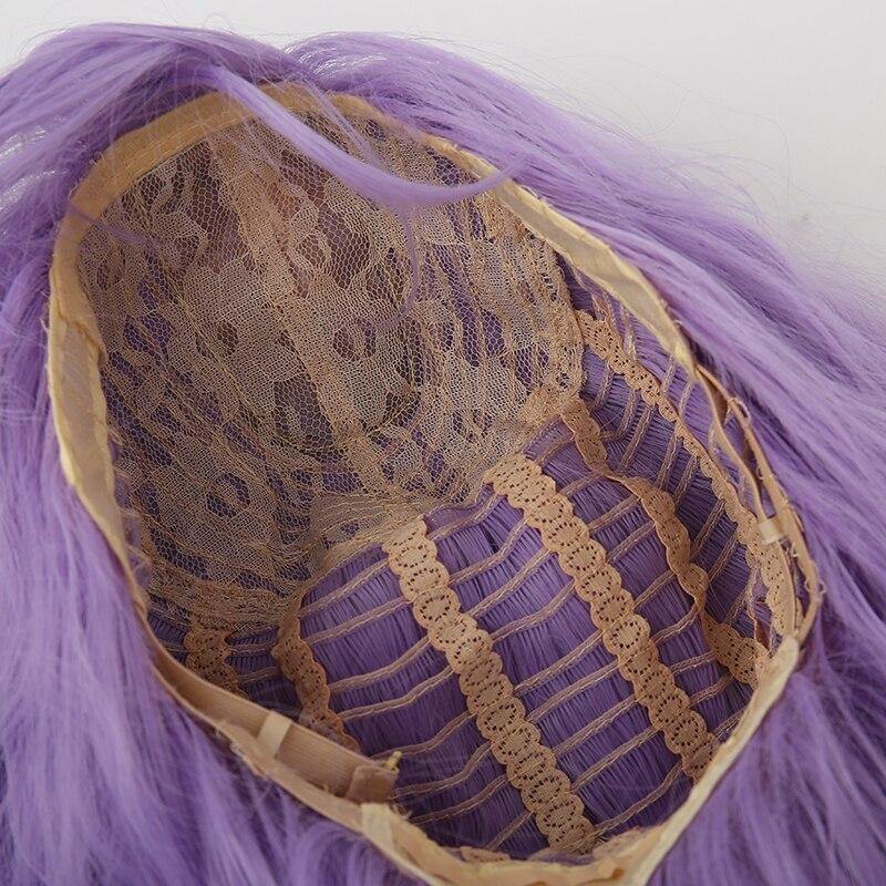 Perruque Violette Longue avec Frange