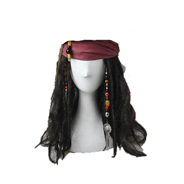Perruque Jack Sparrow pirate de caraïbe .....FUN PARTY Perruque Jack Sparrow pirate de caraïbe .....FUN PARTY